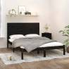 Bed Frame Black Solid Wood 120x200 cm Colour black Size 120 x 200 cm 