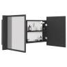 Stylish LED Bathroom Mirror Cabinet - Grey 90x12x45 cm