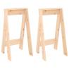 Stylish Solid Wood Pine Stools - 2 pcs | Hipomarket UK