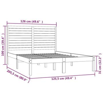 Black Solid Wood Bed Frame 120x200 cm - Durable & Stylish