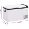 Cool Box with Handle - 25L Black & White Portable Cooler