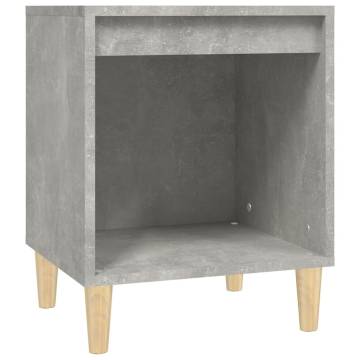 Stylish Concrete Grey Bedside Cabinet - 40x35x50 cm