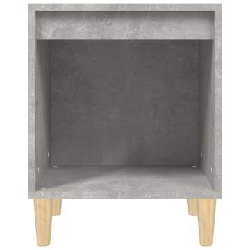 Stylish Concrete Grey Bedside Cabinet - 40x35x50 cm