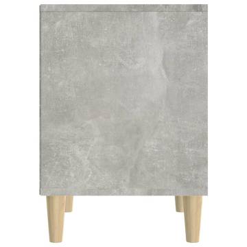 Stylish Concrete Grey Bedside Cabinet - 40x35x50 cm