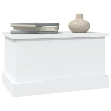 Stylish White Storage Box 50x30x28 cm - Engineered Wood