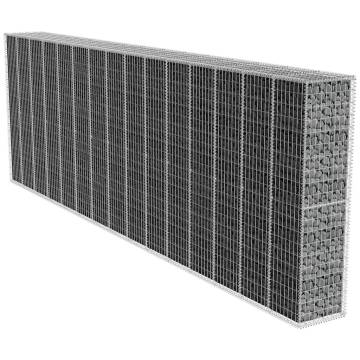 Gabion Wall with Cover Galvanised Steel - 600x50x200 cm