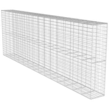 Gabion Wall with Cover Galvanised Steel - 600x50x200 cm