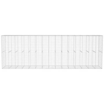 Gabion Wall with Cover Galvanised Steel - 600x50x200 cm