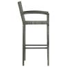 Stylish Grey Poly Rattan Bar Stools - Set of 2