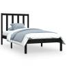 Black Solid Wood Pine Bed Frame 75x190 cm - Small Single