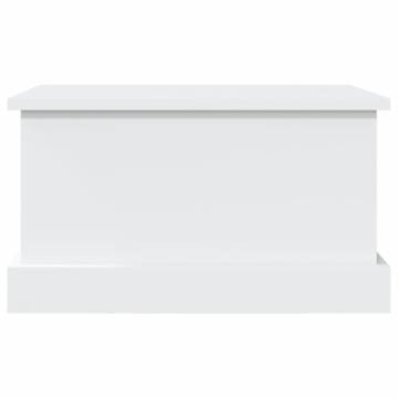 Stylish White Storage Box 50x30x28 cm - Engineered Wood