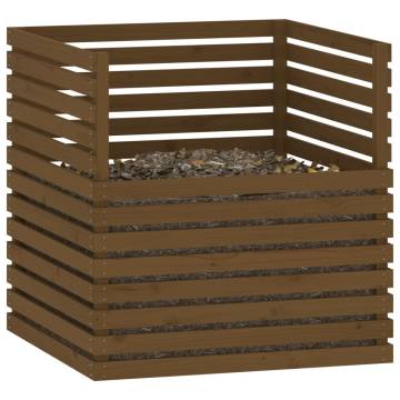 Composter Honey Brown - Solid Pine Wood 100x100x102 cm