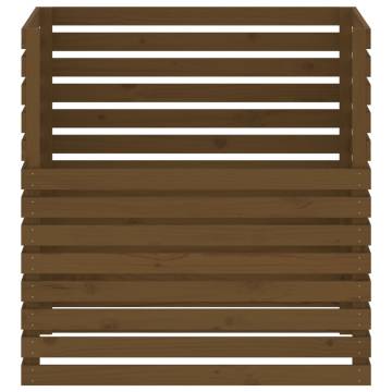 Composter Honey Brown - Solid Pine Wood 100x100x102 cm