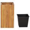 Garden Raised Bed 33.5x33.5x60 cm - Solid Acacia Wood Planter