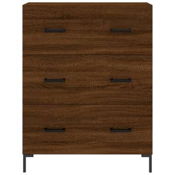 Elegant Highboard Brown Oak | 69.5x34x180 cm | HipoMarket