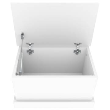 Stylish White Storage Box 50x30x28 cm - Engineered Wood