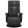 Massage Recliner Chair with Footrest - Black Faux Leather