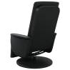 Massage Recliner Chair with Footrest - Black Faux Leather