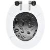 Stylish WC Toilet Seat with Soft Close - Water Drop Design