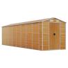 Light Brown Garden Shed - 191x725x198 cm Galvanised Steel