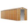 Light Brown Garden Shed - 191x725x198 cm Galvanised Steel