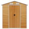 Light Brown Garden Shed - 191x725x198 cm Galvanised Steel