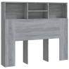 Headboard Cabinet Grey Sonoma - Stylish Bedroom Storage