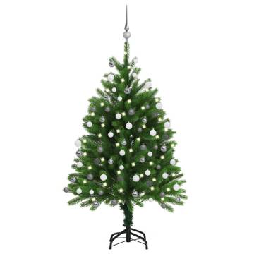 Artificial Pre-lit Christmas Tree with Ball Set - 120 cm Green