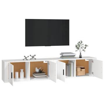 Wall-mounted TV Cabinets 2 pcs White - Stylish & Practical