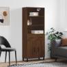 Highboard Brown Oak 69.5x34x180 cm Engineered Wood Colour brown oak Quantity in Package 1 Model 2 doors 2 drawers 