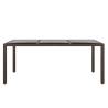 Garden Table 190x90 cm - Tempered Glass & Poly Rattan Brown