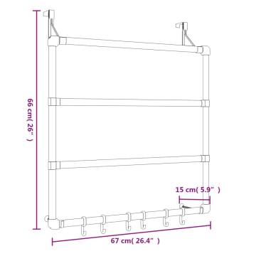 Aluminium Towel Hanger 67x15x66 cm - Space Saving & Durable