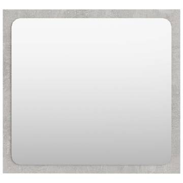 Contemporary Bathroom Mirror - Concrete Grey 40x1.5x37 cm