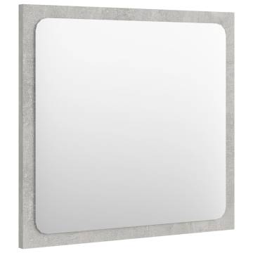 Contemporary Bathroom Mirror - Concrete Grey 40x1.5x37 cm