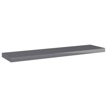 8 pcs High Gloss Grey Bookshelf Boards | Hipomarket UK