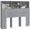 Headboard Cabinet Grey Sonoma - Stylish Bedroom Storage