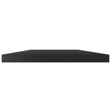 High Gloss Black Bookshelf Boards - 4 pcs - 60x30 cm