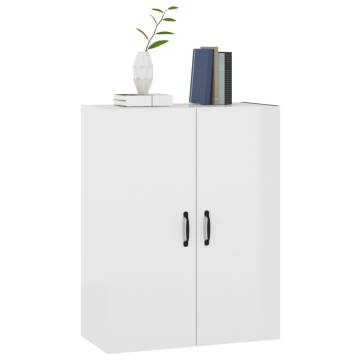 High Gloss White Hanging Cabinet - 69.5x34x90 cm | Hipo Market