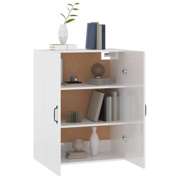 High Gloss White Hanging Cabinet - 69.5x34x90 cm | Hipo Market