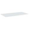 High Gloss White Bookshelf Boards - 8 pcs | 80x40 cm