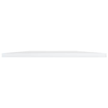 High Gloss White Bookshelf Boards - 8 pcs | 80x40 cm