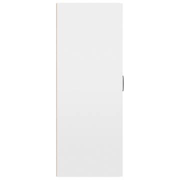 High Gloss White Hanging Cabinet - 69.5x34x90 cm | Hipo Market