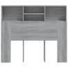 Headboard Cabinet Grey Sonoma - Stylish Bedroom Storage