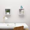 Stylish Wall Cube Shelves - High Gloss White, 2 pcs - HipoMarket