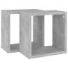 Wall Cube Shelves 2 pcs Concrete Grey - Stylish Home Decor