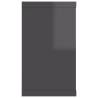 Elegant High Gloss Grey Wall Cube Shelf Set - 2 pcs