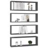 Elegant Grey Wall Cube Shelf Set - 4 pcs | HipoMarket