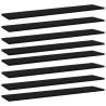 Bookshelf Boards 8 pcs Black 100x20x1.5 cm Engineered Wood Colour black Size 100 x 20 x 1.5 cm Quantity in Package 8 