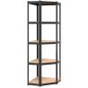 5-Layer Corner Shelf Anthracite Steel & Engineered Wood