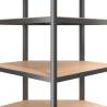 5-Layer Corner Shelf Anthracite Steel & Engineered Wood